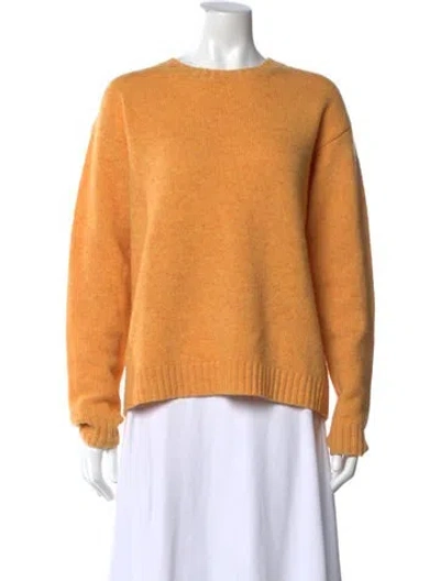 Pre-owned Acne Studios Wool Crew Neck Sweater In Orange