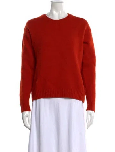 Pre-owned Acne Studios Wool Crew Neck Sweater In Orange