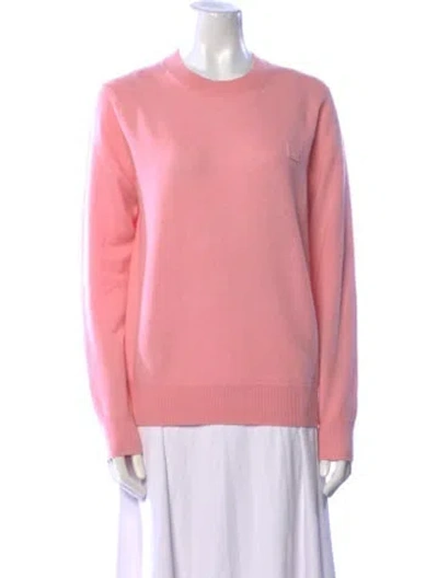 Pre-owned Acne Studios Wool Crew Neck Sweater In Pink