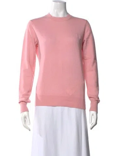 Pre-owned Acne Studios Wool Crew Neck Sweater In Pink