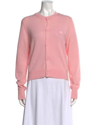 Pre-owned Acne Studios Wool Crew Neck Sweater In Pink