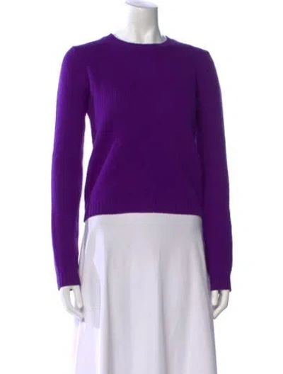 Pre-owned Acne Studios Wool Crew Neck Sweater In Purple