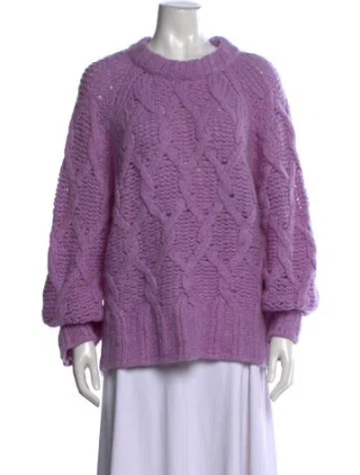Pre-owned Acne Studios Wool Crew Neck Sweater In Purple