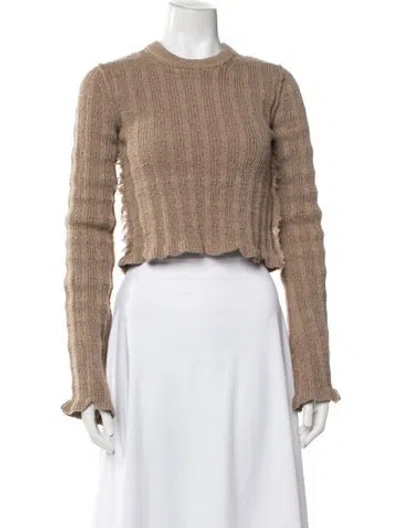 Pre-owned Acne Studios Wool Crew Neck Sweater W/ Tags In Neutrals