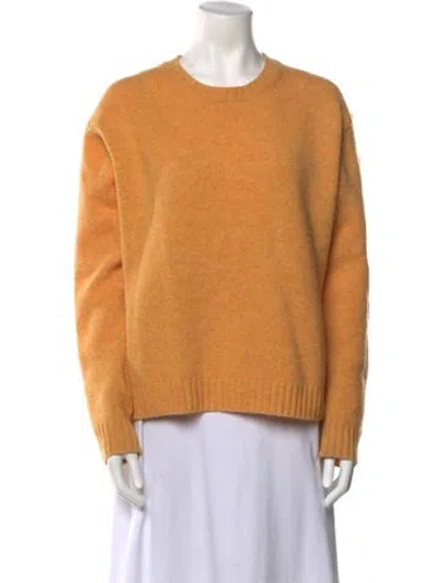 Pre-owned Acne Studios Wool Crew Neck Sweater In Yellow