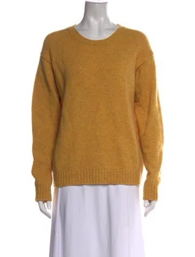 Pre-owned Acne Studios Wool Crew Neck Sweater In Yellow