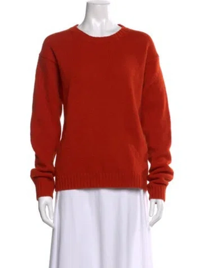 Pre-owned Acne Studios Wool Crew Neck Sweatshirt In Orange