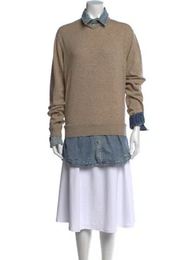 Pre-owned Acne Studios Wool Crew Neck Top In Neutral