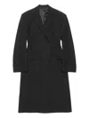 Acne Studios Wool Double-breasted Coat In Black