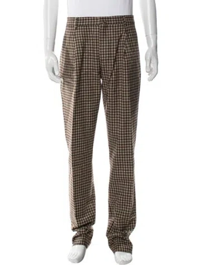 Pre-owned Acne Studios Wool Dress Pants In Brown