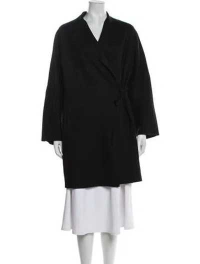 Pre-owned Acne Studios Wool Faux Fur Coat In Black