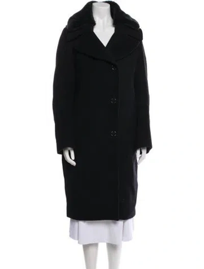 Pre-owned Acne Studios Wool Faux Fur Coat In Black