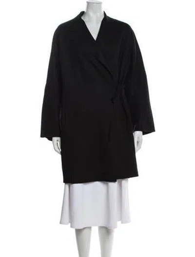 Pre-owned Acne Studios Wool Faux Fur Coat In Black