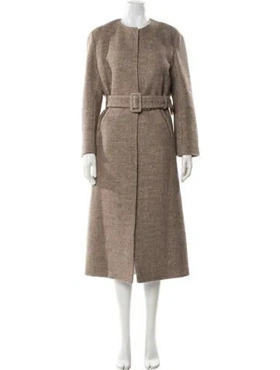 Pre-owned Acne Studios Wool Faux Fur Coat In Neutral