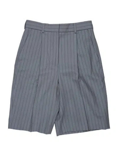 Pre-owned Acne Studios Wool Flat Front Shorts In Blue