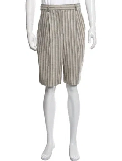 Pre-owned Acne Studios Wool Flat Front Shorts In Neutrals