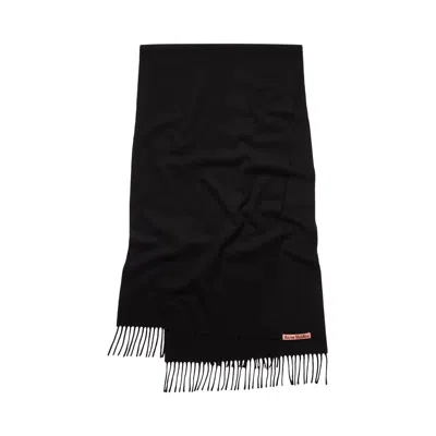 Pre-owned Acne Studios Wool Fringe Scarf 'black'