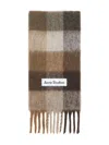 Acne Studios Wool Fringed Scarf In Brown