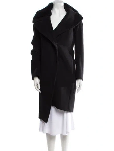 Pre-owned Acne Studios Wool Fur Coat In Black