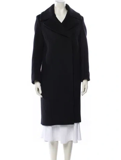 Pre-owned Acne Studios Wool Fur Coat In Blue
