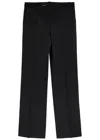 Acne Studios Wool Gabardine Trousers In Black