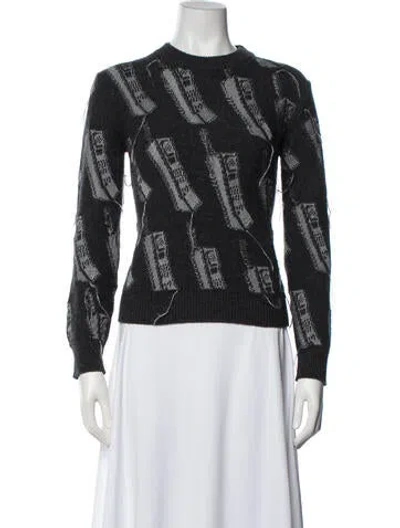 Pre-owned Acne Studios Wool Graphic Print Sweater In Multicolor