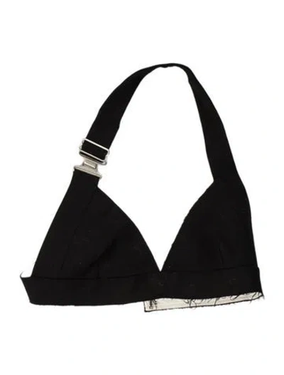 Pre-owned Acne Studios Wool Halterneck Sports Bra In Black