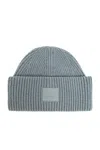 Acne Studios Wool Hat With Logo In Gray