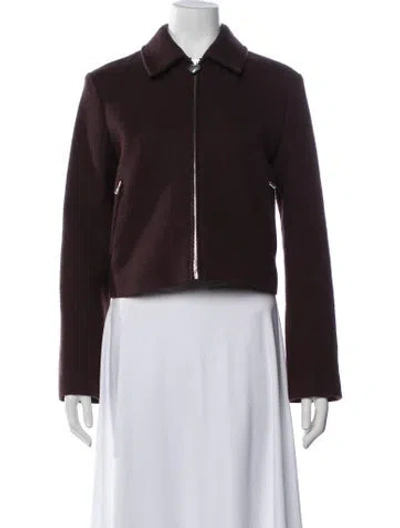 Pre-owned Acne Studios Wool Jacket In Burgundy