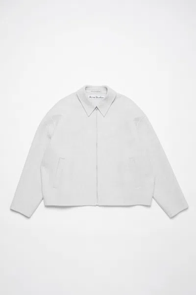 Acne Studios Wool Jacket In Light Grey Melange