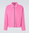 Acne Studios Wool Zipper Jacket In Bubble Pink