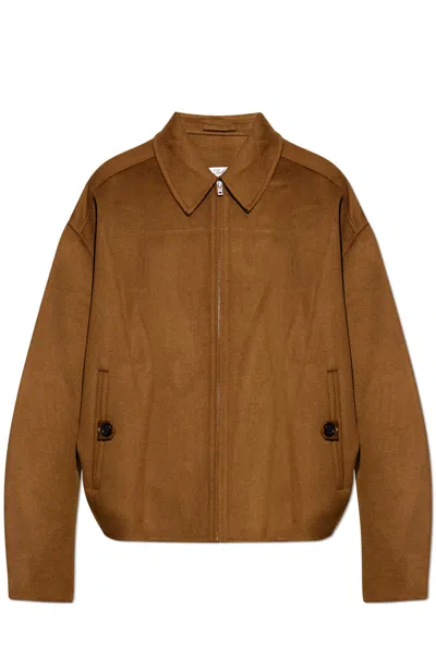 Acne Studios Wool Jacket With Collar In Green