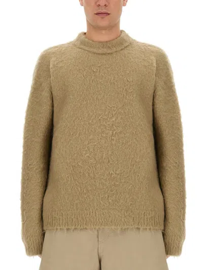 Acne Studios Solid Color Crew-neck Sweater In Brown