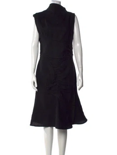 Pre-owned Acne Studios Wool Knee-length Dress In Black