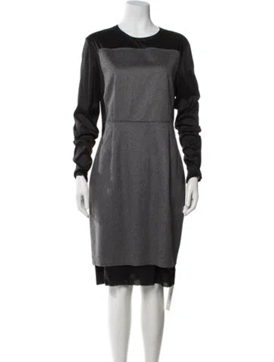 Pre-owned Acne Studios Wool Knee-length Dress In Gray
