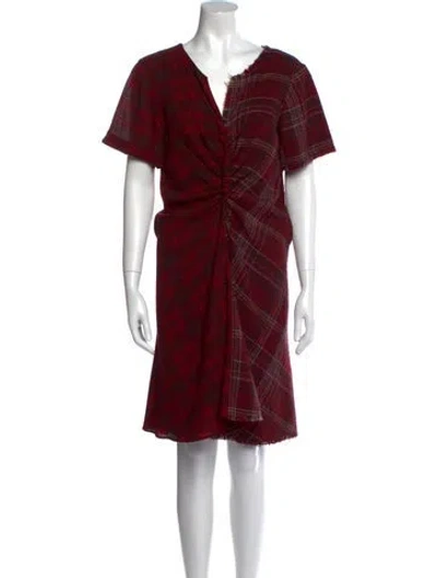Pre-owned Acne Studios Wool Knee-length Dress In Red