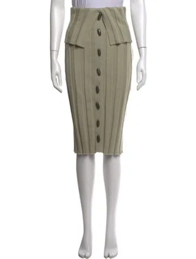 Pre-owned Acne Studios Wool Knee-length Skirt In Green