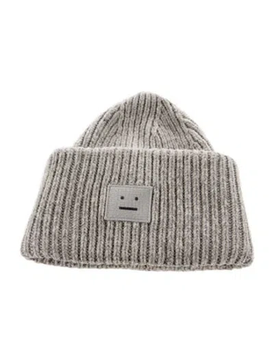 Pre-owned Acne Studios Wool Knit Beanie In Gray