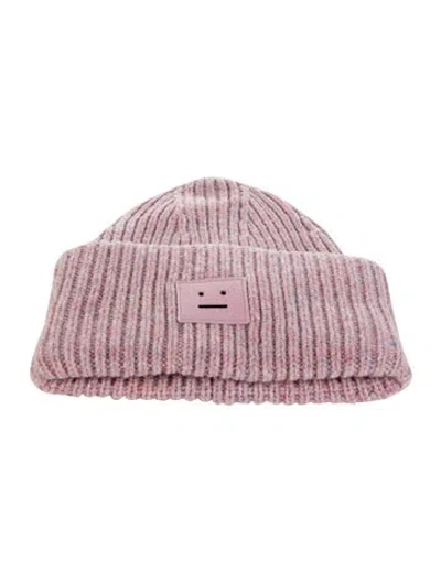 Pre-owned Acne Studios Wool Knit Hat In Pink