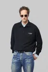 Acne Studios Wool Knit Polo In Black
