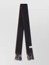 Acne Studios Wool Knitted Scarf Frayed Hems