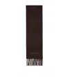 Acne Studios Wool Logo Scarf In Brown