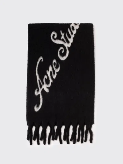 Acne Studios Wool Logo Scarf In Multi