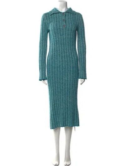 Pre-owned Acne Studios Wool Long Dress In Blue