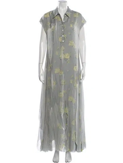 Pre-owned Acne Studios Wool Long Dress In Grey