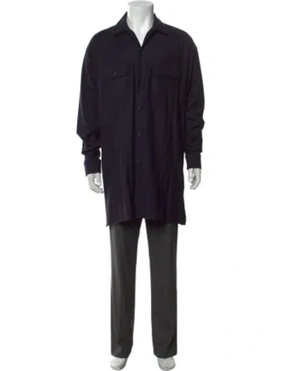 Pre-owned Acne Studios Wool Long Sleeve Shirt In Blue