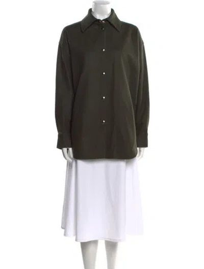 Pre-owned Acne Studios Wool Long Sleeve Tunic In Green