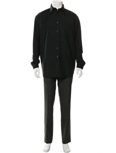 Pre-owned Acne Studios Wool Long Sleeve Tuxedo Shirt In Black
