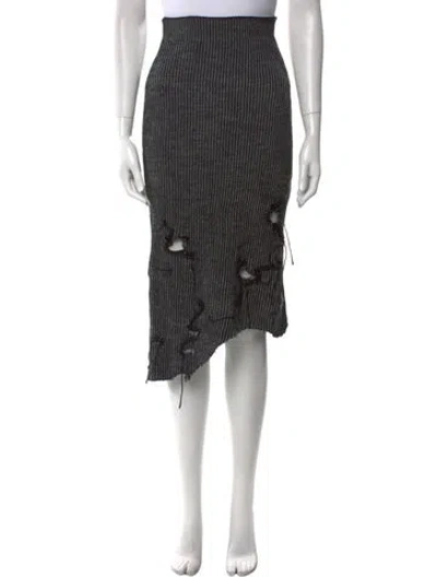 Pre-owned Acne Studios Wool Midi Length Skirt In Black