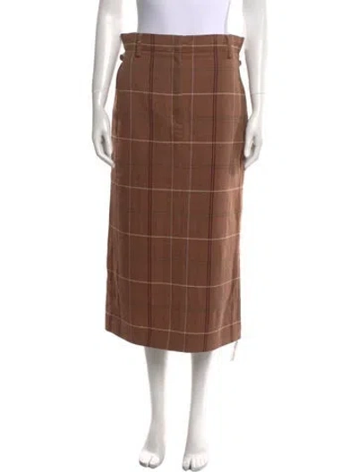 Pre-owned Acne Studios Wool Midi Length Skirt In Brown